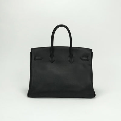 エルメス HERMES バーキン35 バーキン 35 バッグ トートバッグ エプソン ノワール Noir ブラック Black 黒 シルバー金具 ハンドバッグ ヴォーエプソン