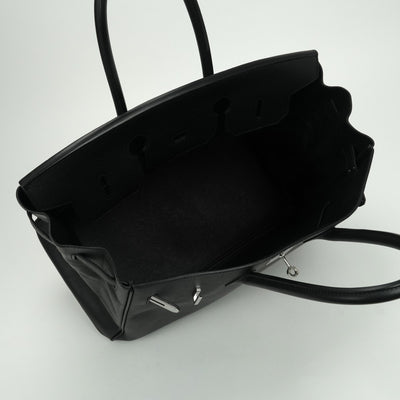 エルメス HERMES バーキン35 バーキン 35 バッグ トートバッグ エプソン ノワール Noir ブラック Black 黒 シルバー金具 ハンドバッグ ヴォーエプソン