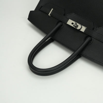 エルメス HERMES バーキン35 バーキン 35 バッグ トートバッグ エプソン ノワール Noir ブラック Black 黒 シルバー金具 ハンドバッグ ヴォーエプソン