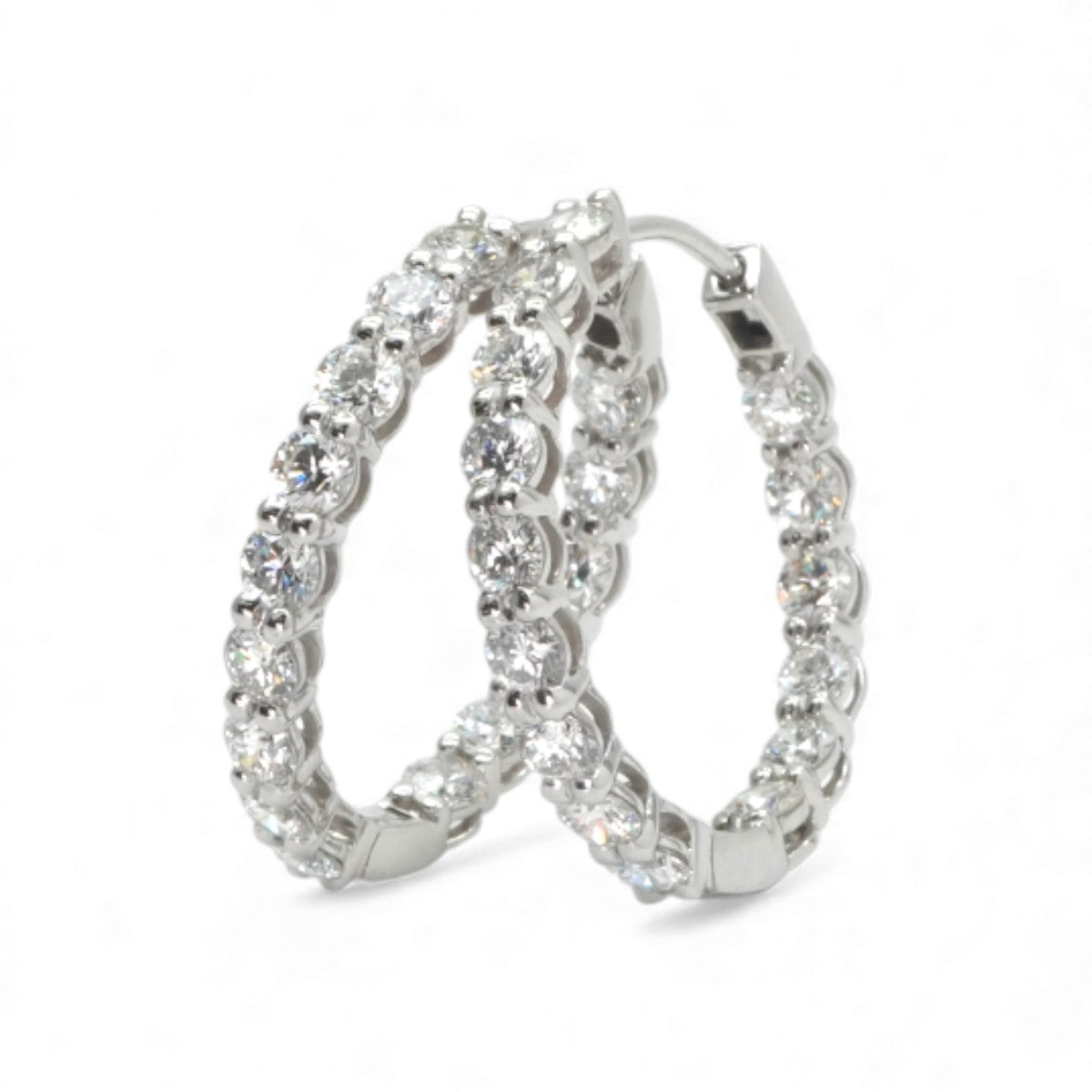 Tiffany & Co. 蒂芙尼公司圈形耳环 圈形耳环 圈形耳环 耳环 Pt950 银耳环 钻石耳环