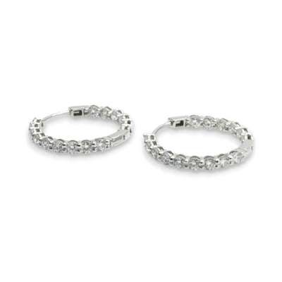 Tiffany & Co. 蒂芙尼公司圈形耳环 圈形耳环 圈形耳环 耳环 Pt950 银耳环 钻石耳环