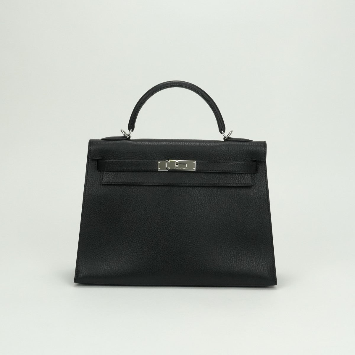 エルメス HERMES ケリー32 ケリー 32 バッグ トートバッグ ショルダーバッグ アルデンヌ ノワール Noir ブラック Black 黒 シルバー金具 ハンドバッグ 外縫い 2WAYバッグ V字金具