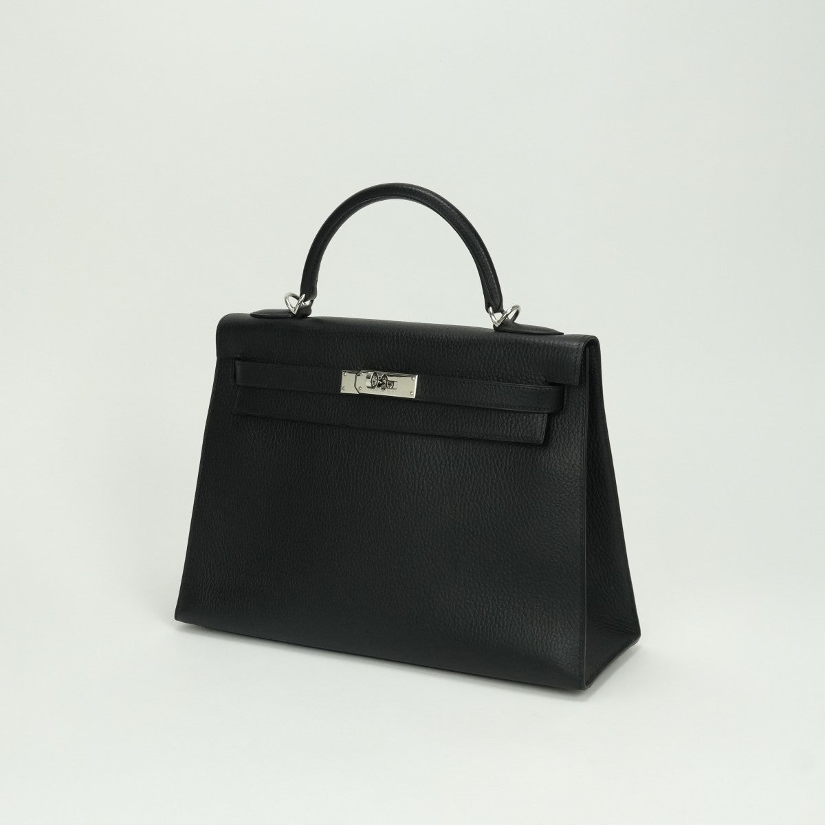 エルメス HERMES ケリー32 ケリー 32 バッグ トートバッグ ショルダーバッグ アルデンヌ ノワール Noir ブラック Black 黒 シルバー金具 ハンドバッグ 外縫い 2WAYバッグ V字金具