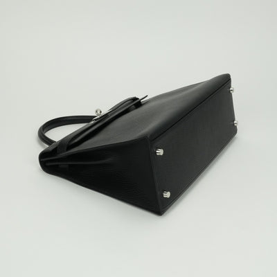 エルメス HERMES ケリー32 ケリー 32 バッグ トートバッグ ショルダーバッグ アルデンヌ ノワール Noir ブラック Black 黒 シルバー金具 ハンドバッグ 外縫い 2WAYバッグ V字金具