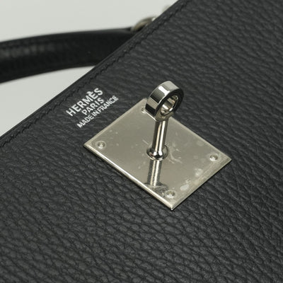 エルメス HERMES ケリー32 ケリー 32 バッグ トートバッグ ショルダーバッグ アルデンヌ ノワール Noir ブラック Black 黒 シルバー金具 ハンドバッグ 外縫い 2WAYバッグ V字金具