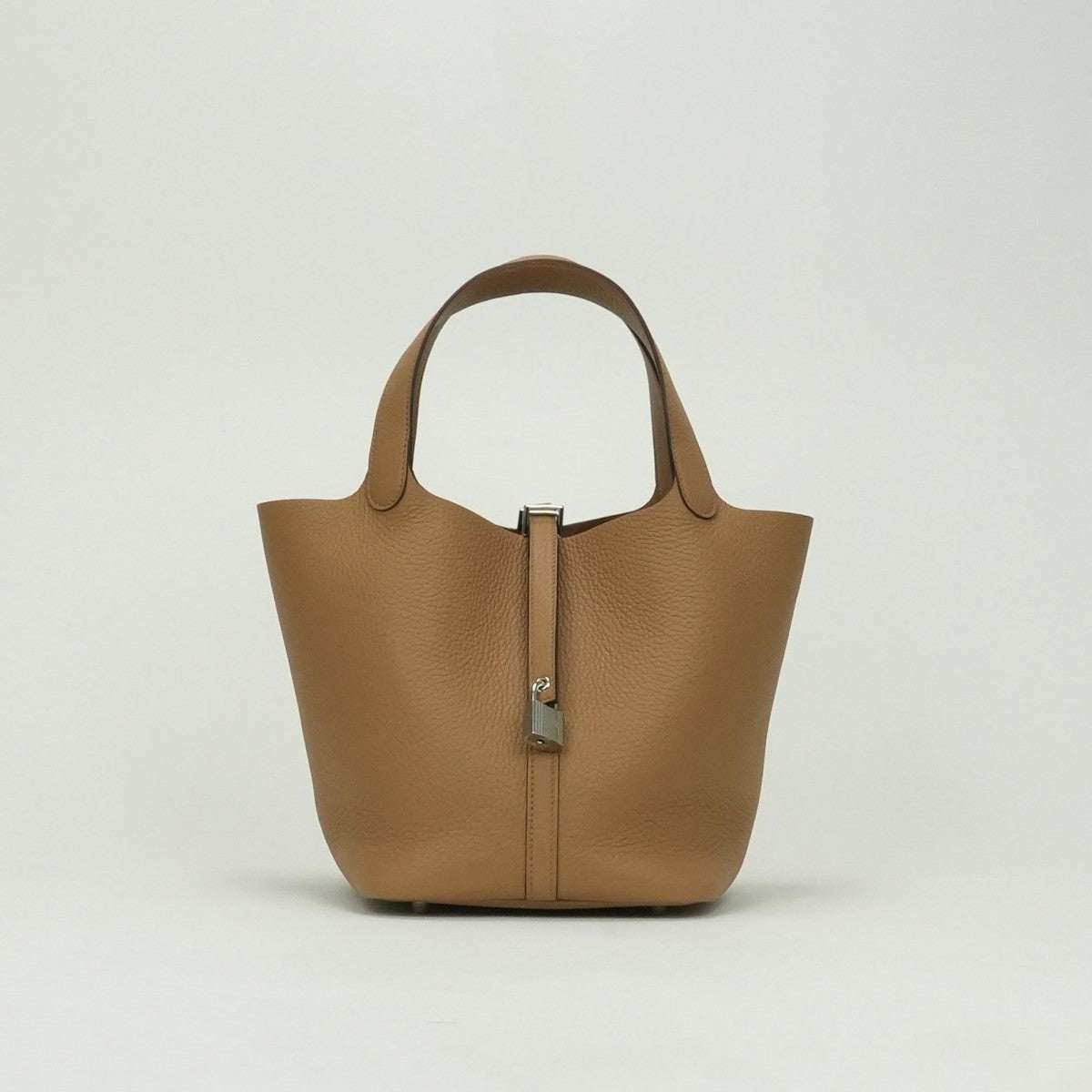エルメス HERMES ピコタンロックMM ピコタンロック MM ピコタンロック22 バッグ トートバッグ トリヨンクレマンス ビスキュイ Biscuit ブラウン Brown 茶 シルバー金具 ハンドバッグ ピコタンMM ピコタン22