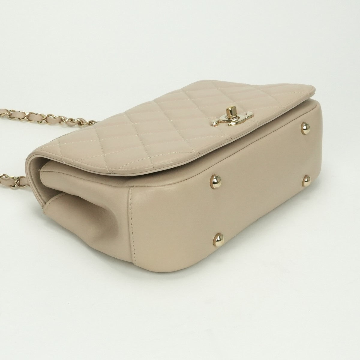 シャネル CHANEL マトラッセ バッグ トートバッグ ショルダーバッグ ラムスキン ベージュ beige ゴールド金具 トップハンドル ココマーク ハンドバッグ チェーンバッグ