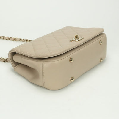 シャネル CHANEL マトラッセ バッグ トートバッグ ショルダーバッグ ラムスキン ベージュ beige ゴールド金具 トップハンドル ココマーク ハンドバッグ チェーンバッグ