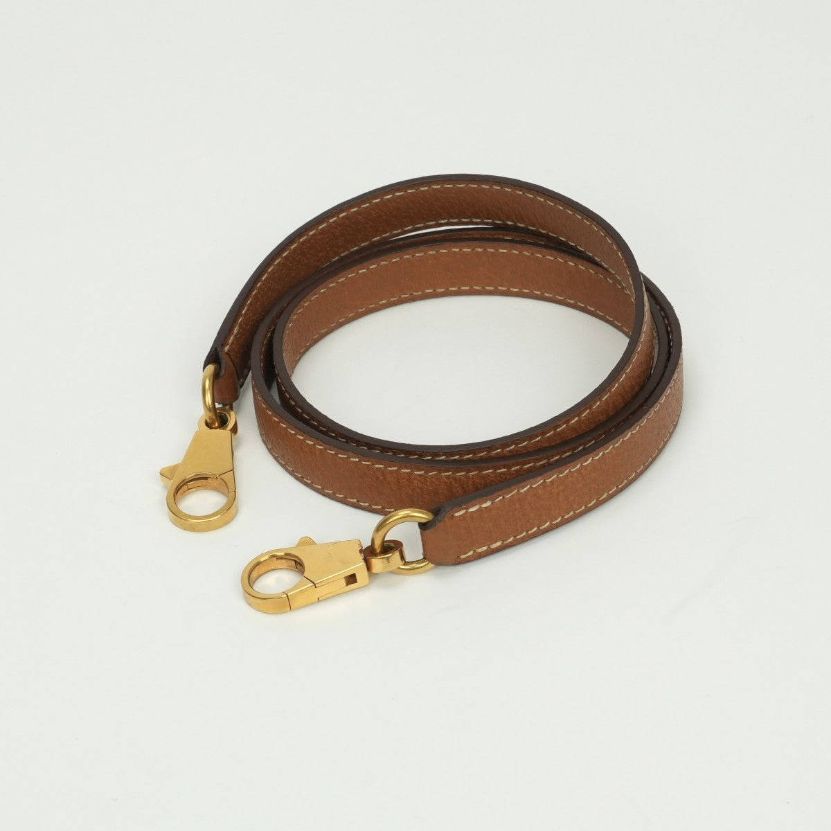 エルメス HERMES ショルダーストラップ ショルダー ストラップ その他 ピッグスキン ゴールド Gold ブラウン Brown ゴールド金具