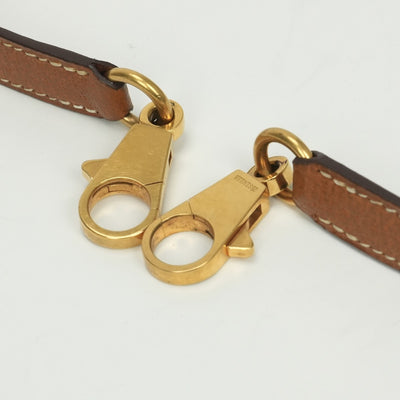 エルメス HERMES ショルダーストラップ ショルダー ストラップ その他 ピッグスキン ゴールド Gold ブラウン Brown ゴールド金具