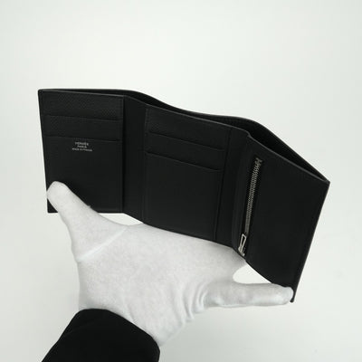 エルメス HERMES ベアンコンビネ ベアン 財布 三つ折り財布 ミニ財布 ミニウォレット エプソン ソーブラック SO-BLACK モノクローム ブラック black 黒 ブラック金具 ヴォーエプソン