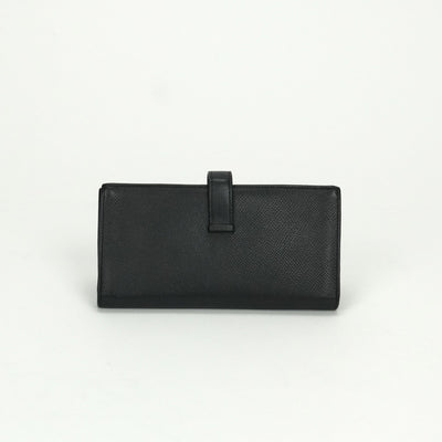 エルメス HERMES ベアンスフレ ベアン スフレ 財布 長財布 ロングウォレット エプソン ノワール Noir ブラック Black 黒 シルバー金具 ヴォーエプソン