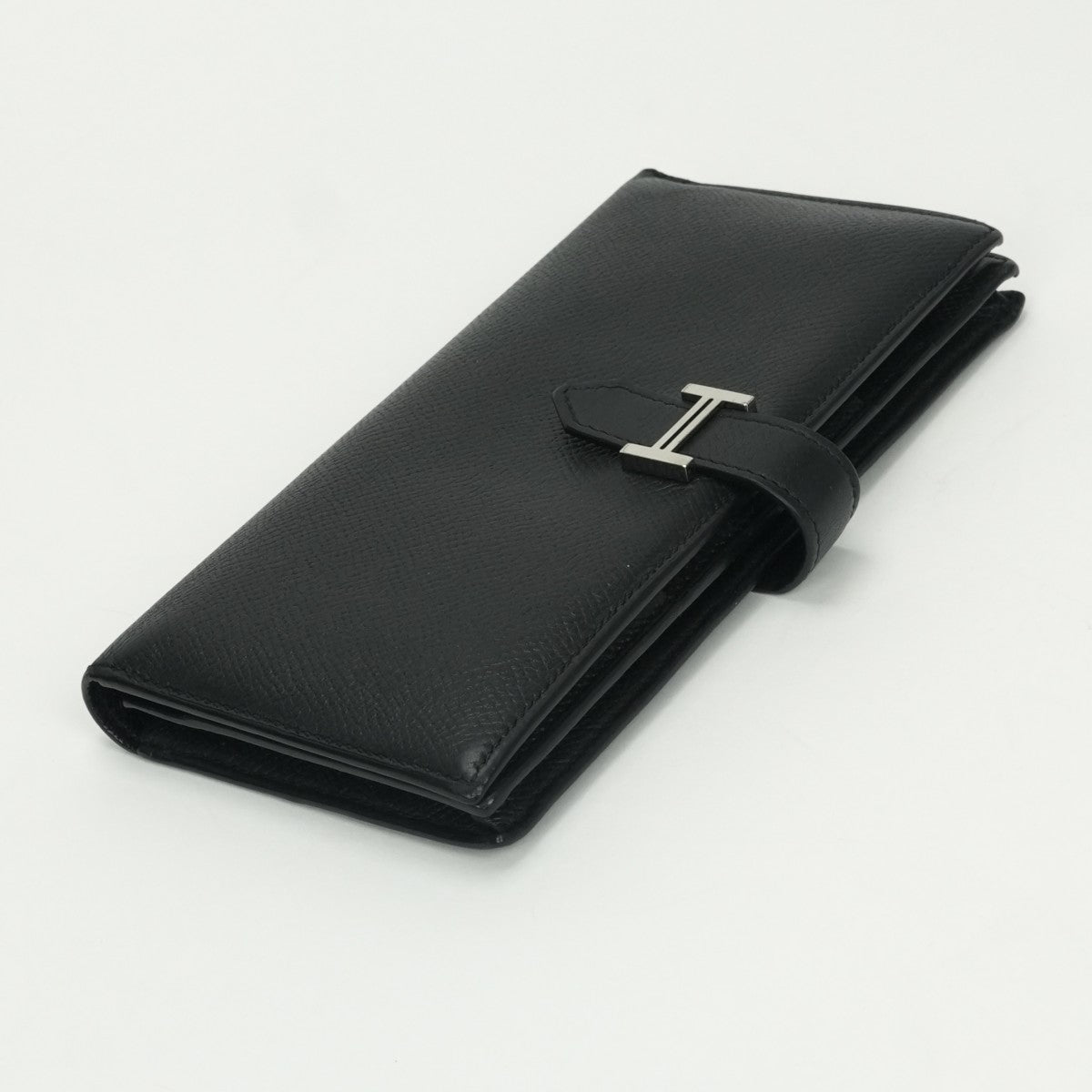 エルメス HERMES ベアンスフレ ベアン スフレ 財布 長財布 ロングウォレット エプソン ノワール Noir ブラック Black 黒 シルバー金具 ヴォーエプソン