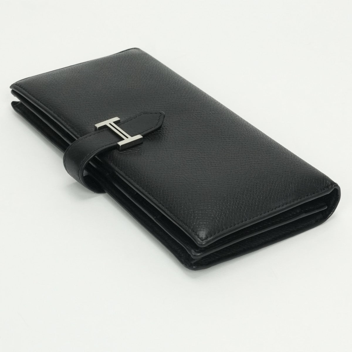 エルメス HERMES ベアンスフレ ベアン スフレ 財布 長財布 ロングウォレット エプソン ノワール Noir ブラック Black 黒 シルバー金具 ヴォーエプソン