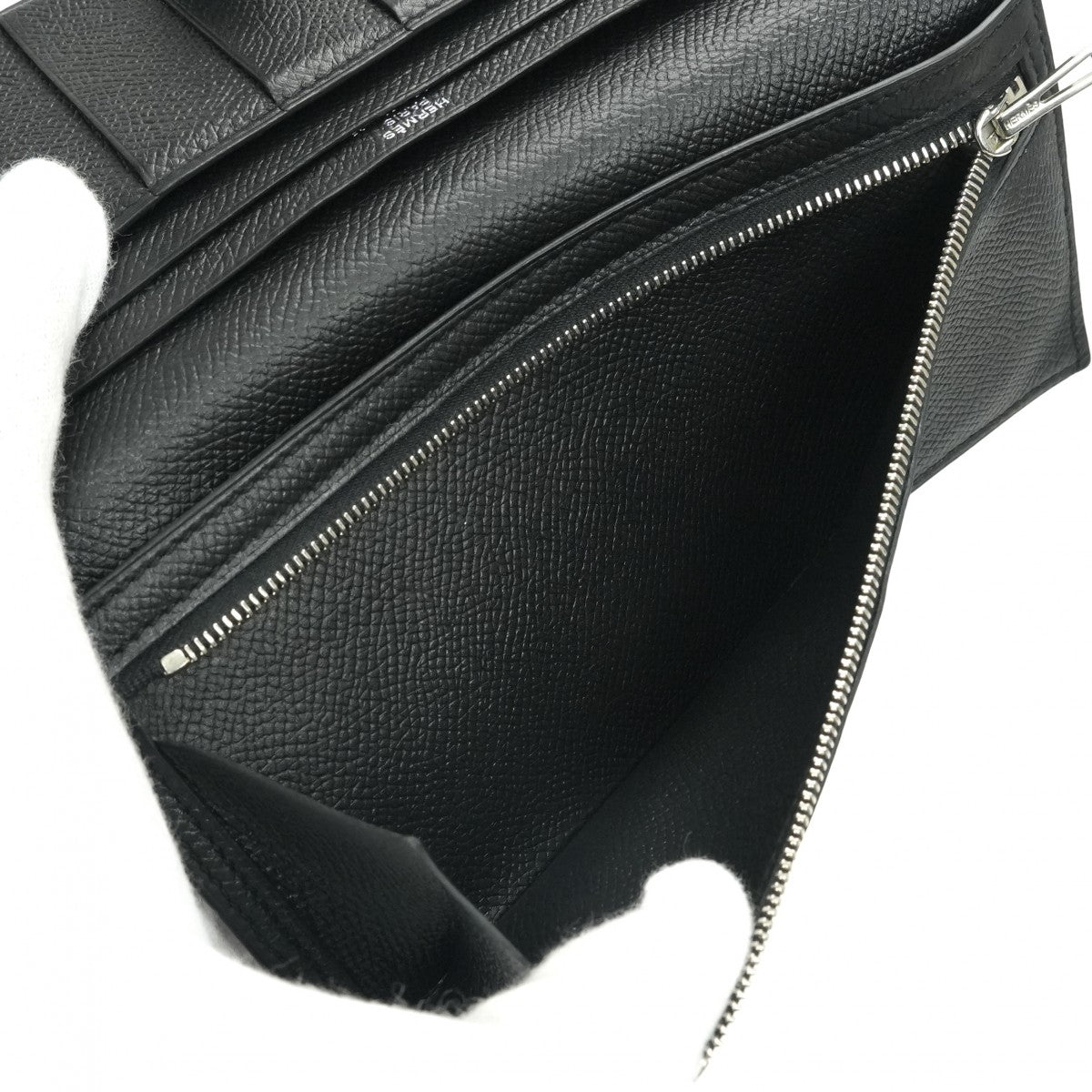 エルメス HERMES ベアンスフレ ベアン スフレ 財布 長財布 ロングウォレット エプソン ノワール Noir ブラック Black 黒 シルバー金具 ヴォーエプソン