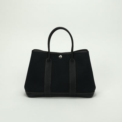 エルメス HERMES ガーデンパーティTPM ガーデンパーティ TPM ガーデンパーティ30 ガーデンパーティー バッグ トートバッグ トワルオフィシエ ネゴンダ ノワール Noir ブラック 黒 シルバー金具 ハンドバッグ
