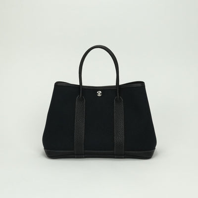エルメス HERMES ガーデンパーティTPM ガーデンパーティ TPM ガーデンパーティ30 ガーデンパーティー バッグ トートバッグ トワルオフィシエ ネゴンダ ノワール Noir ブラック 黒 シルバー金具 ハンドバッグ