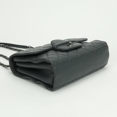 シャネル CHANEL マトラッセ バッグ ショルダーバッグ ラムスキン グレー Gray シルバー金具 チェーンショルダーバッグ ココマーク ターンロック シングルフラップ Sフラップ ダブルチェーン Wチェーン