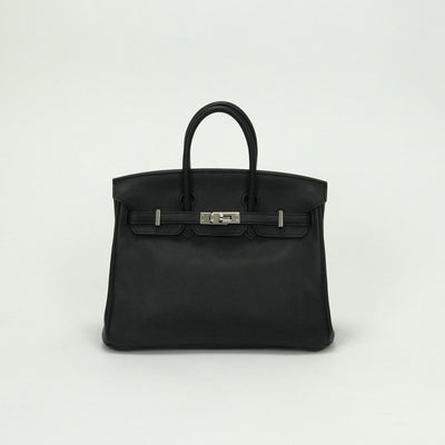 エルメス HERMES バーキン25 バーキン 25 バッグ トートバッグ スイフト ノワール Noir ブラック Black 黒 シルバー金具 ヴォースイフト ハンドバッグ