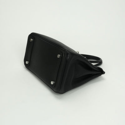 エルメス HERMES バーキン25 バーキン 25 バッグ トートバッグ スイフト ノワール Noir ブラック Black 黒 シルバー金具 ヴォースイフト ハンドバッグ