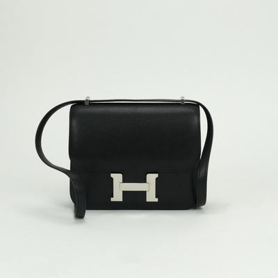 エルメス HERMES コンスタンス3 ミニ18 コンスタンス 3 ミニ 18 バッグ ショルダーバッグ シェーブルコロマンデル ノワール Noir ブラック Black 黒 シルバー金具 シェブルミゾル