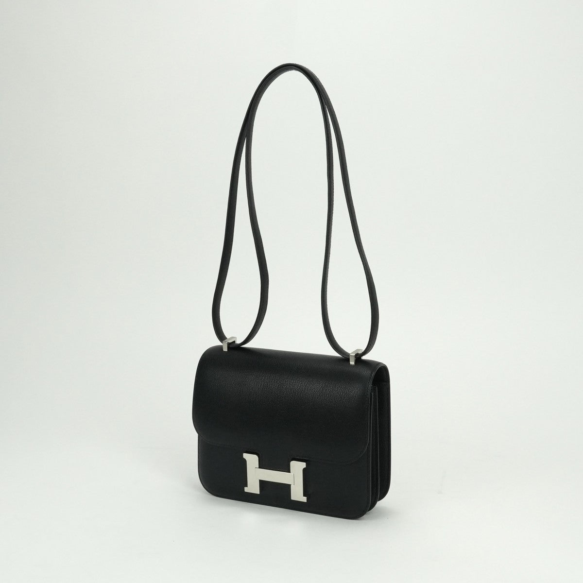 エルメス HERMES コンスタンス3 ミニ18 コンスタンス 3 ミニ 18 バッグ ショルダーバッグ シェーブルコロマンデル ノワール Noir ブラック Black 黒 シルバー金具 シェブルミゾル