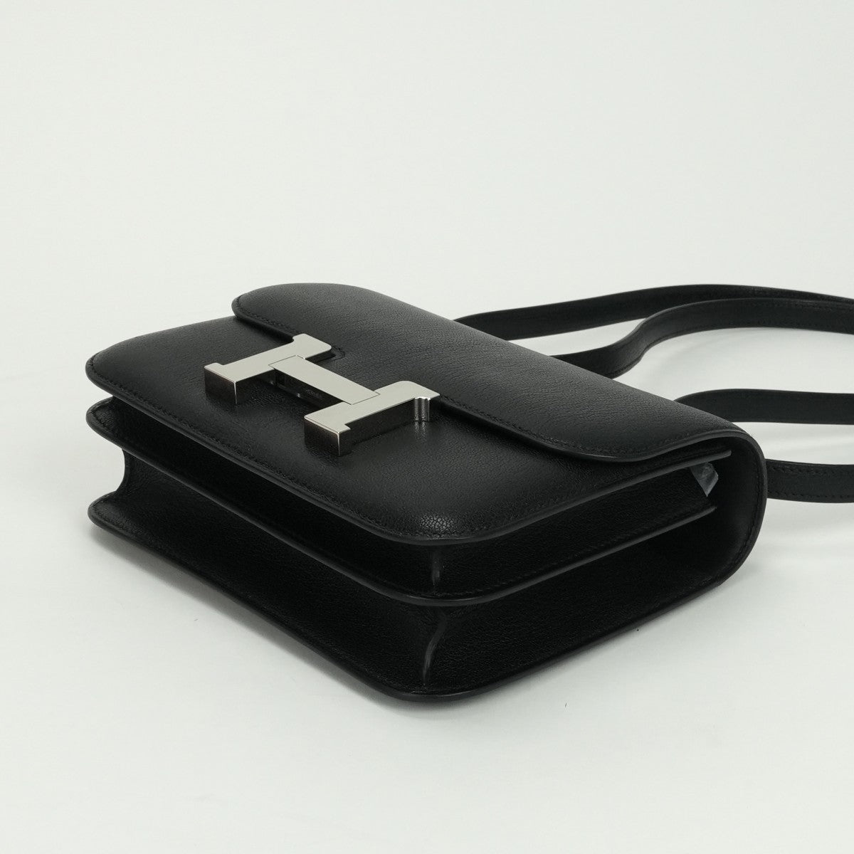 エルメス HERMES コンスタンス3 ミニ18 コンスタンス 3 ミニ 18 バッグ ショルダーバッグ シェーブルコロマンデル ノワール Noir ブラック Black 黒 シルバー金具 シェブルミゾル