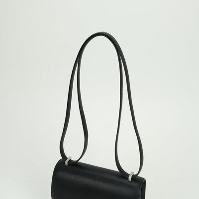 エルメス HERMES コンスタンス3 ミニ18 コンスタンス 3 ミニ 18 バッグ ショルダーバッグ シェーブルコロマンデル ノワール Noir ブラック Black 黒 シルバー金具 シェブルミゾル