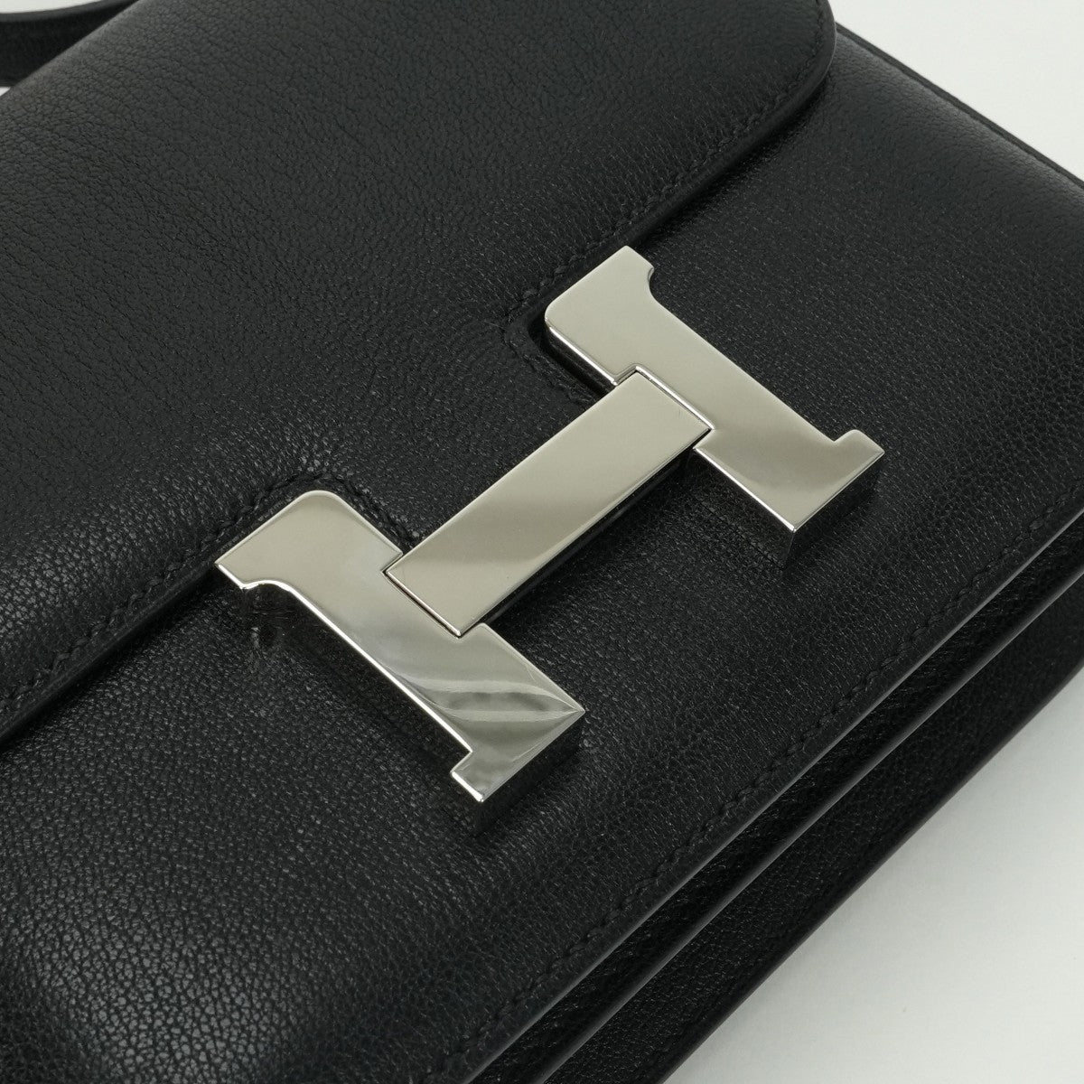 エルメス HERMES コンスタンス3 ミニ18 コンスタンス 3 ミニ 18 バッグ ショルダーバッグ シェーブルコロマンデル ノワール Noir ブラック Black 黒 シルバー金具 シェブルミゾル