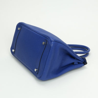 エルメス HERMES バーキン30 バーキン 30 バッグ トートバッグ トゴ ブルーエレクトリック ブルー 青 シルバー金具 ハンドバッグ