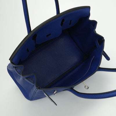 エルメス HERMES バーキン30 バーキン 30 バッグ トートバッグ トゴ ブルーエレクトリック ブルー 青 シルバー金具 ハンドバッグ