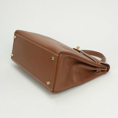 エルメス HERMES ケリー32 ケリー 32 バッグ トートバッグ ショルダーバッグ クシュベル ゴールド Gold ブラウン Brown 茶 ゴールド金具 ハンドバッグ V字金具 新型金具 KELLY
