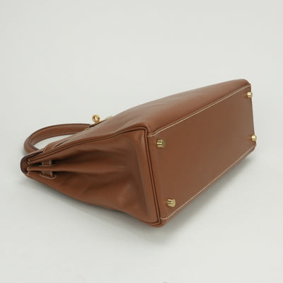 エルメス HERMES ケリー32 ケリー 32 バッグ トートバッグ ショルダーバッグ クシュベル ゴールド Gold ブラウン Brown 茶 ゴールド金具 ハンドバッグ V字金具 新型金具 KELLY