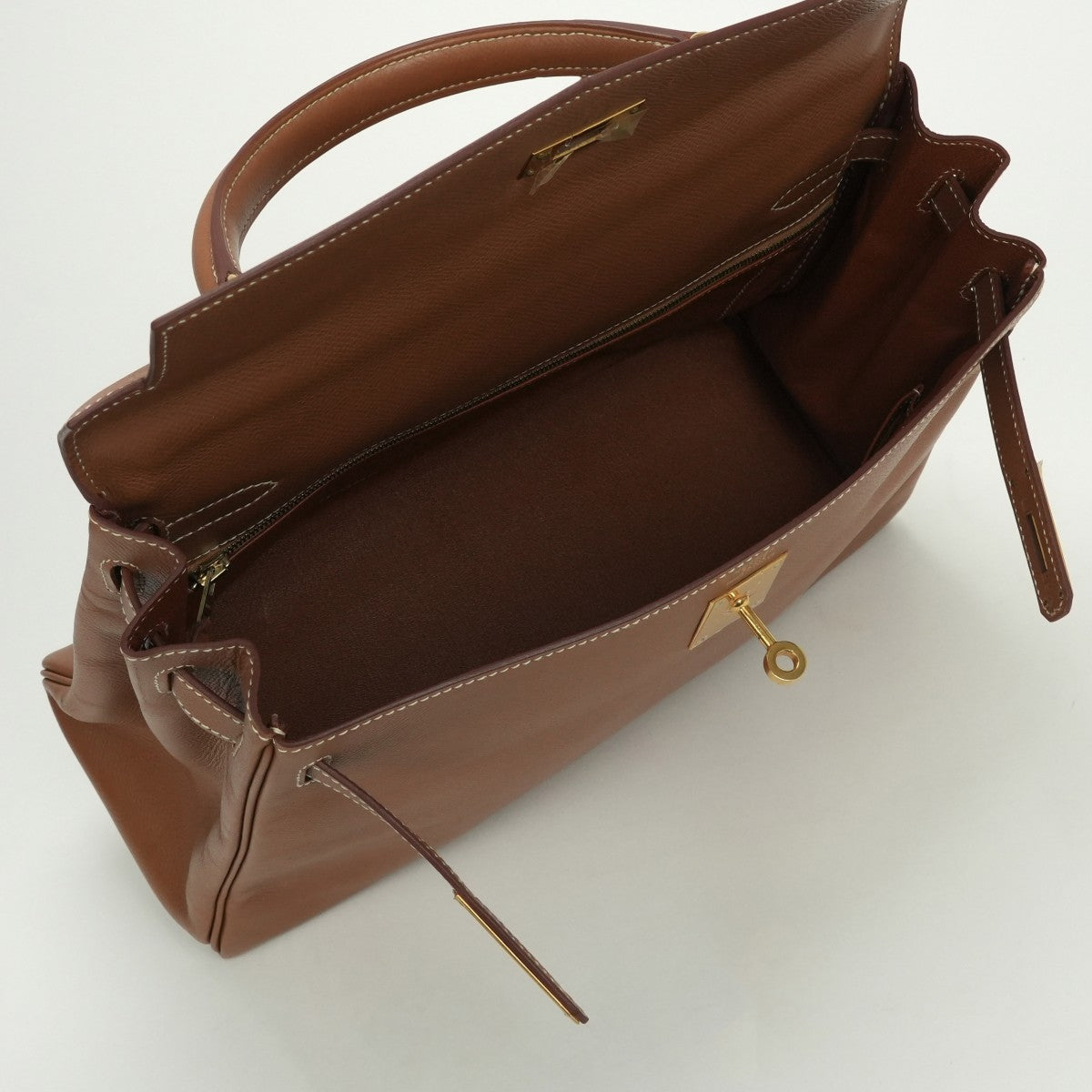 エルメス HERMES ケリー32 ケリー 32 バッグ トートバッグ ショルダーバッグ クシュベル ゴールド Gold ブラウン Brown 茶 ゴールド金具 ハンドバッグ V字金具 新型金具 KELLY