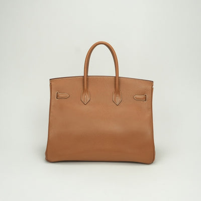 エルメス HERMES バーキン35 バーキン 35 バッグ トートバッグ アルデンヌ ゴールド Gold ブラウン Brown 茶 ゴールド金具 ハンドバッグ