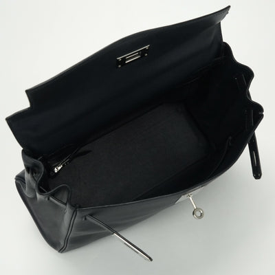 エルメス HERMES ケリー28 ケリー 28 バッグ トートバッグ ショルダーバッグ ヴォーガリバー ブルーインディゴ(推定) Blue Indigo ネイビー Navy 紺 シルバー金具 ハンドバッグ V字金具 新型金具 KELLY