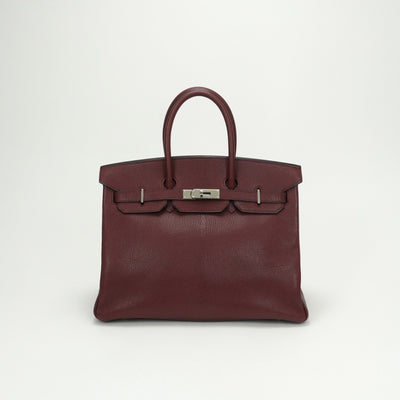 エルメス HERMES バーキン35 バーキン 35 シェーブル シェブルミゾル シェーブルコロマンデル バッグ トートバッグ コロマンデル ルージュアッシュ　Rouge H レッド 赤 シルバー金具 ハンドバッグ