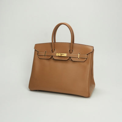 エルメス HERMES バーキン35 バーキン 35 バッグ トートバッグ アルデンヌ ナチュラル Natural ブラウン Brown 茶 ゴールド金具 ハンドバッグ