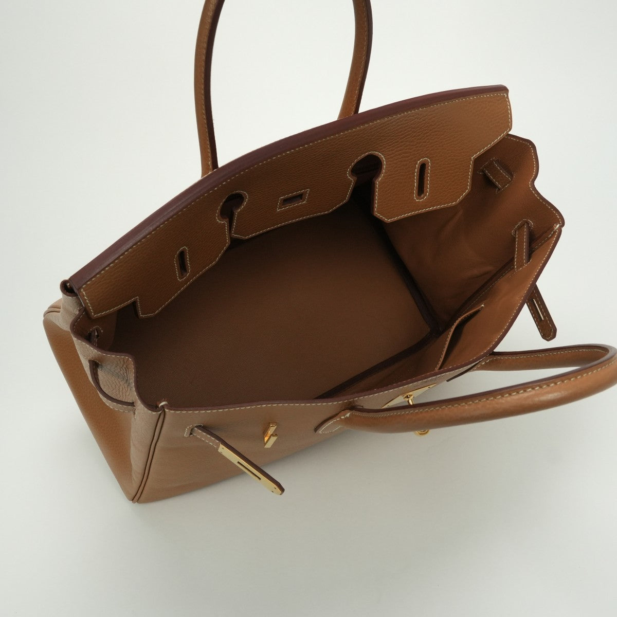 エルメス HERMES バーキン35 バーキン 35 バッグ トートバッグ アルデンヌ ナチュラル Natural ブラウン Brown 茶 ゴールド金具 ハンドバッグ