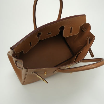 エルメス HERMES バーキン35 バーキン 35 バッグ トートバッグ アルデンヌ ナチュラル Natural ブラウン Brown 茶 ゴールド金具 ハンドバッグ