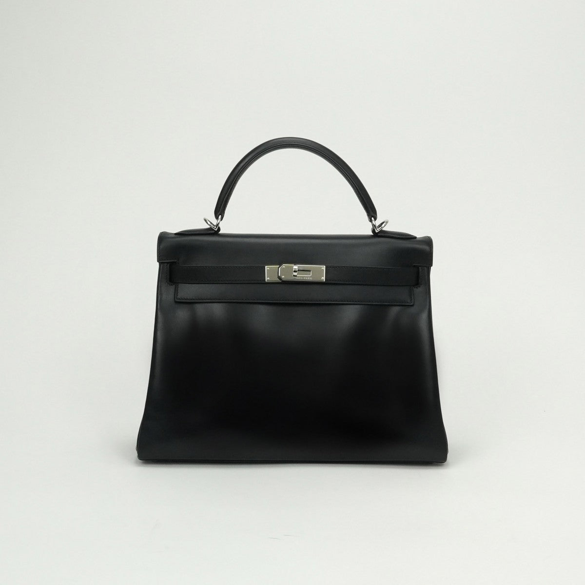 エルメス HERMES ケリー32 ケリー 32 バッグ トートバッグ ショルダーバッグ ボックスカーフ ノワール　noir ブラック Black 黒 シルバー金具 ハンドバッグ 内縫い V字金具 2Way