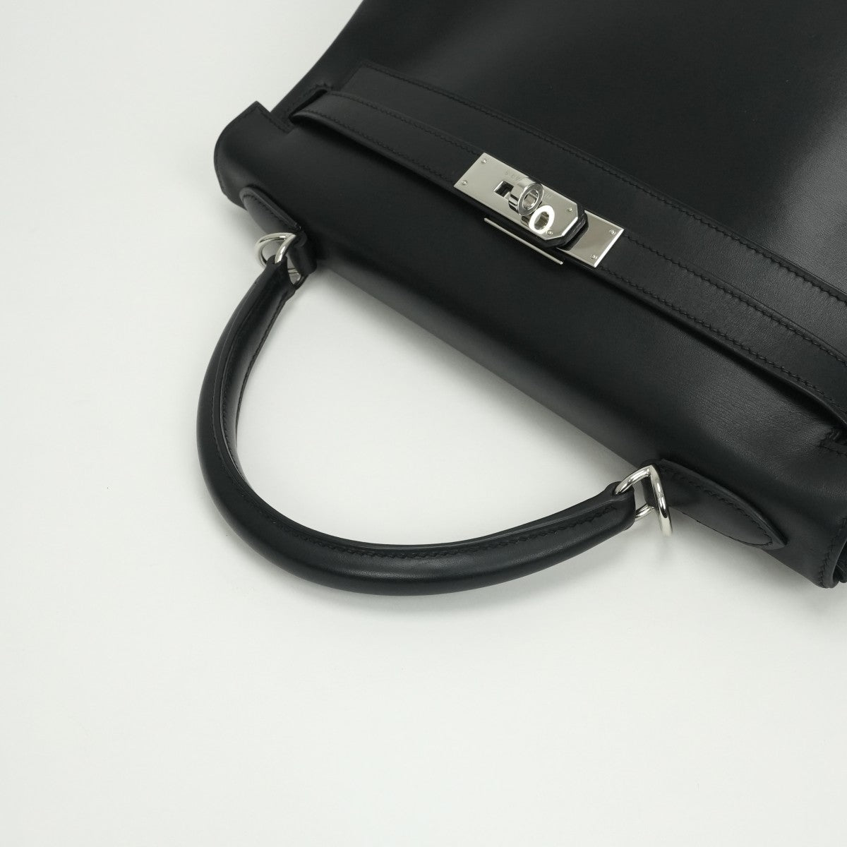 エルメス HERMES ケリー32 ケリー 32 バッグ トートバッグ ショルダーバッグ ボックスカーフ ノワール　noir ブラック Black 黒 シルバー金具 ハンドバッグ 内縫い V字金具 2Way