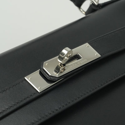 エルメス HERMES ケリー32 ケリー 32 バッグ トートバッグ ショルダーバッグ ボックスカーフ ノワール　noir ブラック Black 黒 シルバー金具 ハンドバッグ 内縫い V字金具 2Way