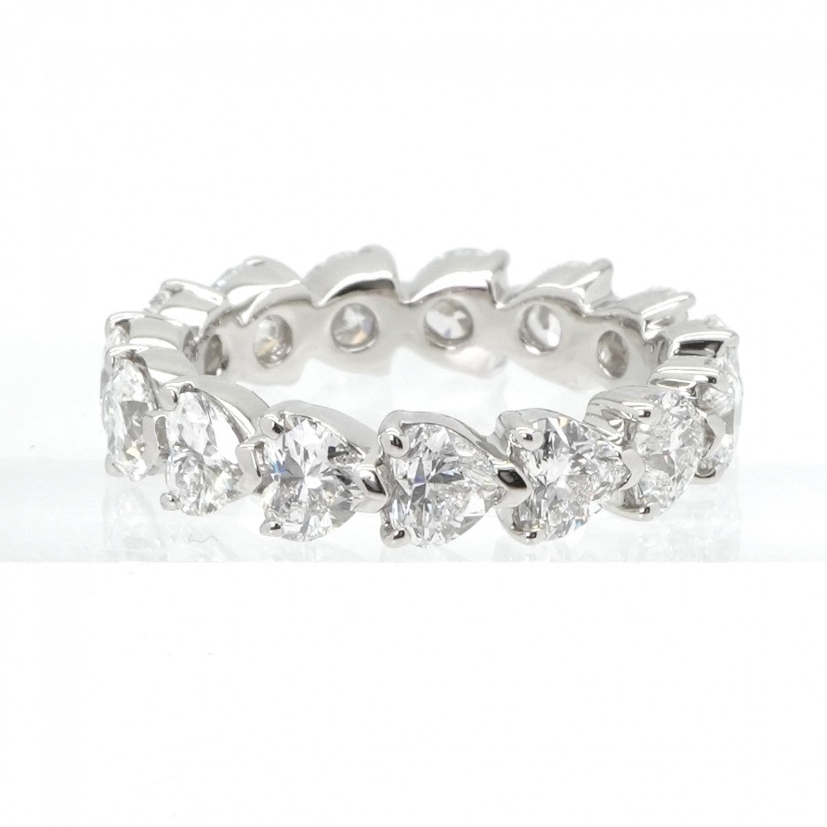 ハリーウィンストン HARRY WINSTON ハートシェイプ・プロングセット・リング ハートシェイプ・プロングセット・リング クラシック・ダイヤモンド・バンドリング リング 指輪 Pt950 シルバー フルエタニティリング プラチナ ダイヤモンド