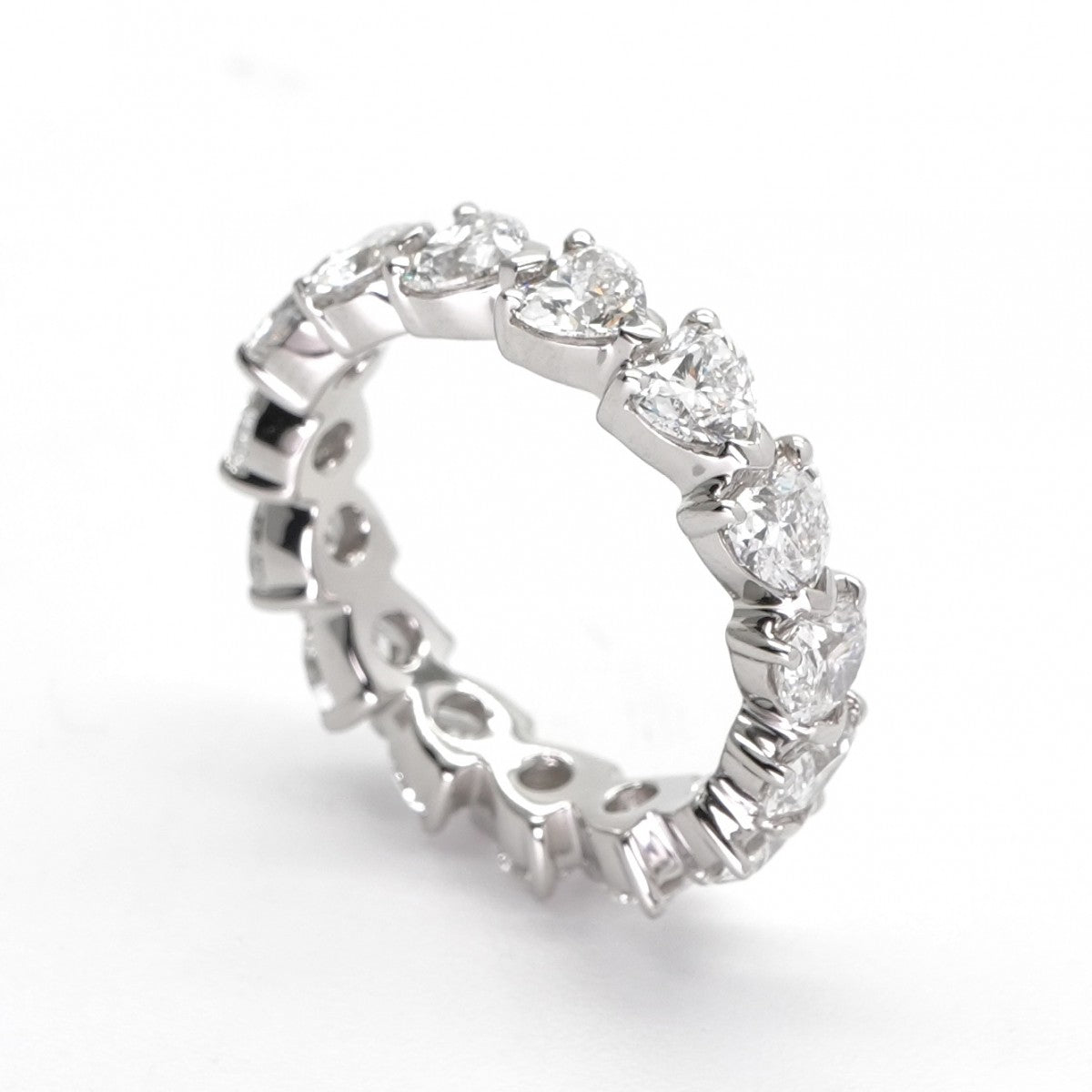 ハリーウィンストン HARRY WINSTON ハートシェイプ・プロングセット・リング ハートシェイプ・プロングセット・リング クラシック・ダイヤモンド・バンドリング リング 指輪 Pt950 シルバー フルエタニティリング プラチナ ダイヤモンド