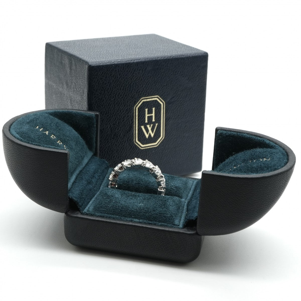 ハリーウィンストン HARRY WINSTON ハートシェイプ・プロングセット・リング ハートシェイプ・プロングセット・リング クラシック・ダイヤモンド・バンドリング リング 指輪 Pt950 シルバー フルエタニティリング プラチナ ダイヤモンド