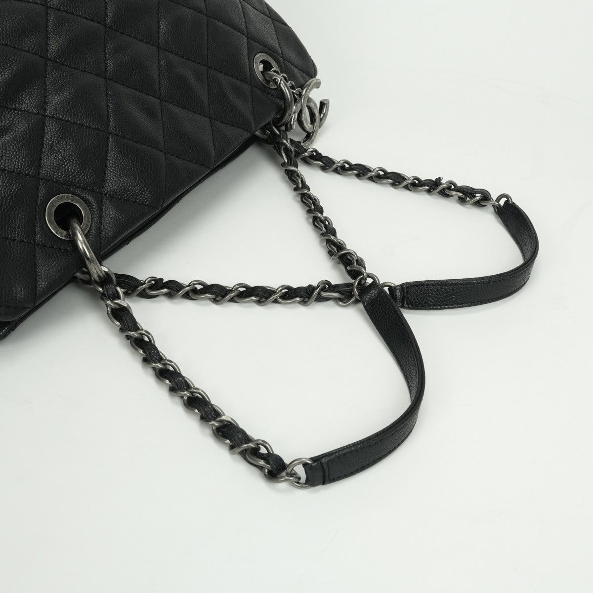 シャネル CHANEL マトラッセ バッグ トートバッグ ショルダーバッグ キャビアスキン ブラック black 黒 シルバー金具（ガンメタリック） ココマーク チェーンショルダーバッグ