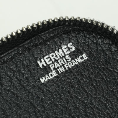 エルメス HERMES リミックス 財布 コインケース 小銭入れ バレニア シェーブル ノワール noir ブラック Black 黒 シルバー金具