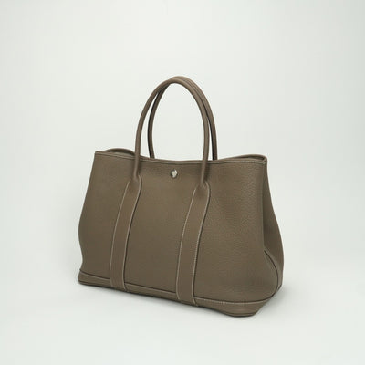 エルメス HERMES ガーデンパーティPM ガーデンパーティ PM バッグ トートバッグ ネゴンダ エトゥープ Etoupe グレー Gray シルバー金具 ハンドバッグ