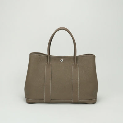 エルメス HERMES ガーデンパーティPM ガーデンパーティ PM バッグ トートバッグ ネゴンダ エトゥープ Etoupe グレー Gray シルバー金具 ハンドバッグ